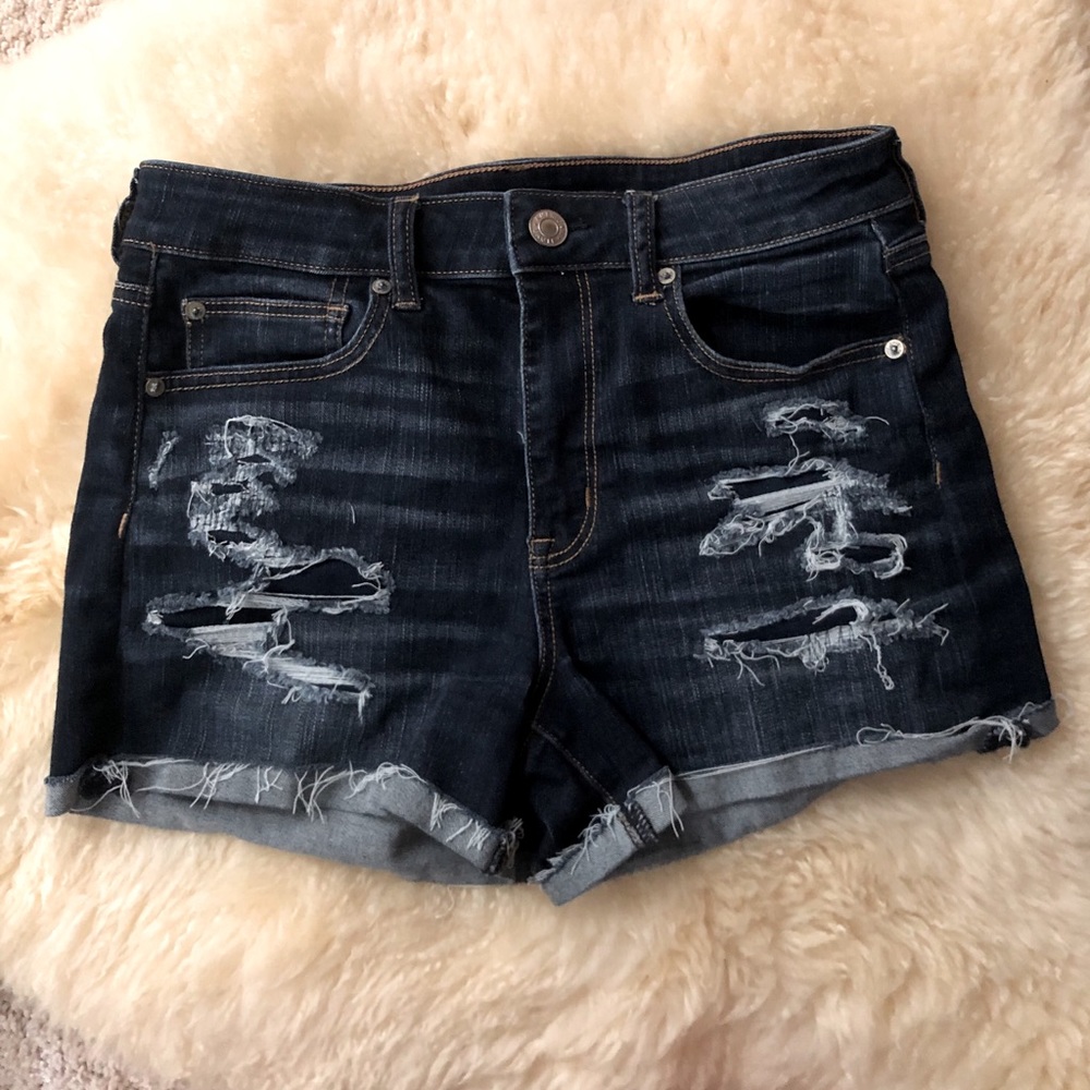 American Eagle hi-rise shortie Jean shorts